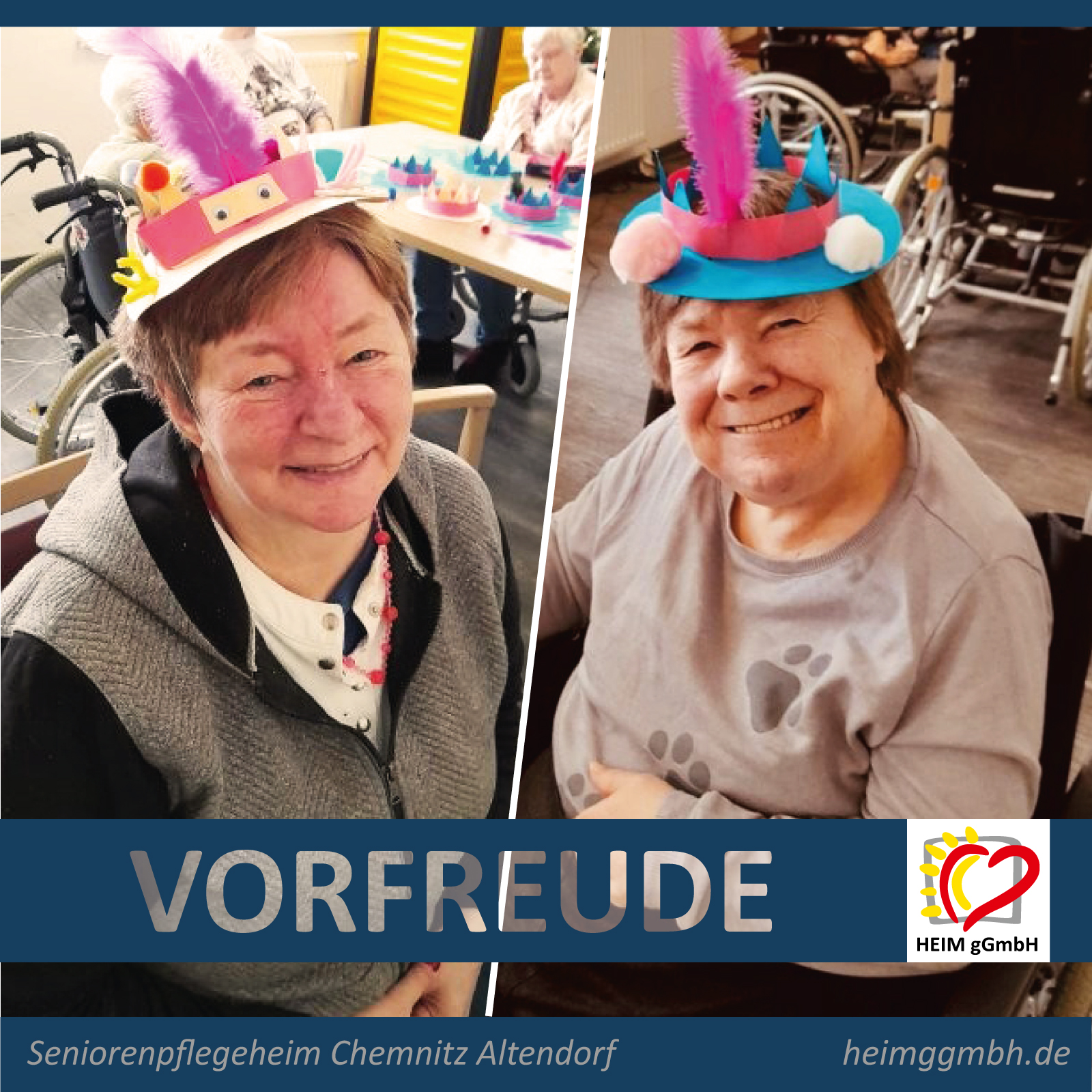 Die Faschingsvorbereitungen im Seniorenpflegeheim Chemnitz Altendorf der HEIm gGmbH laufen auf Hochtouren.