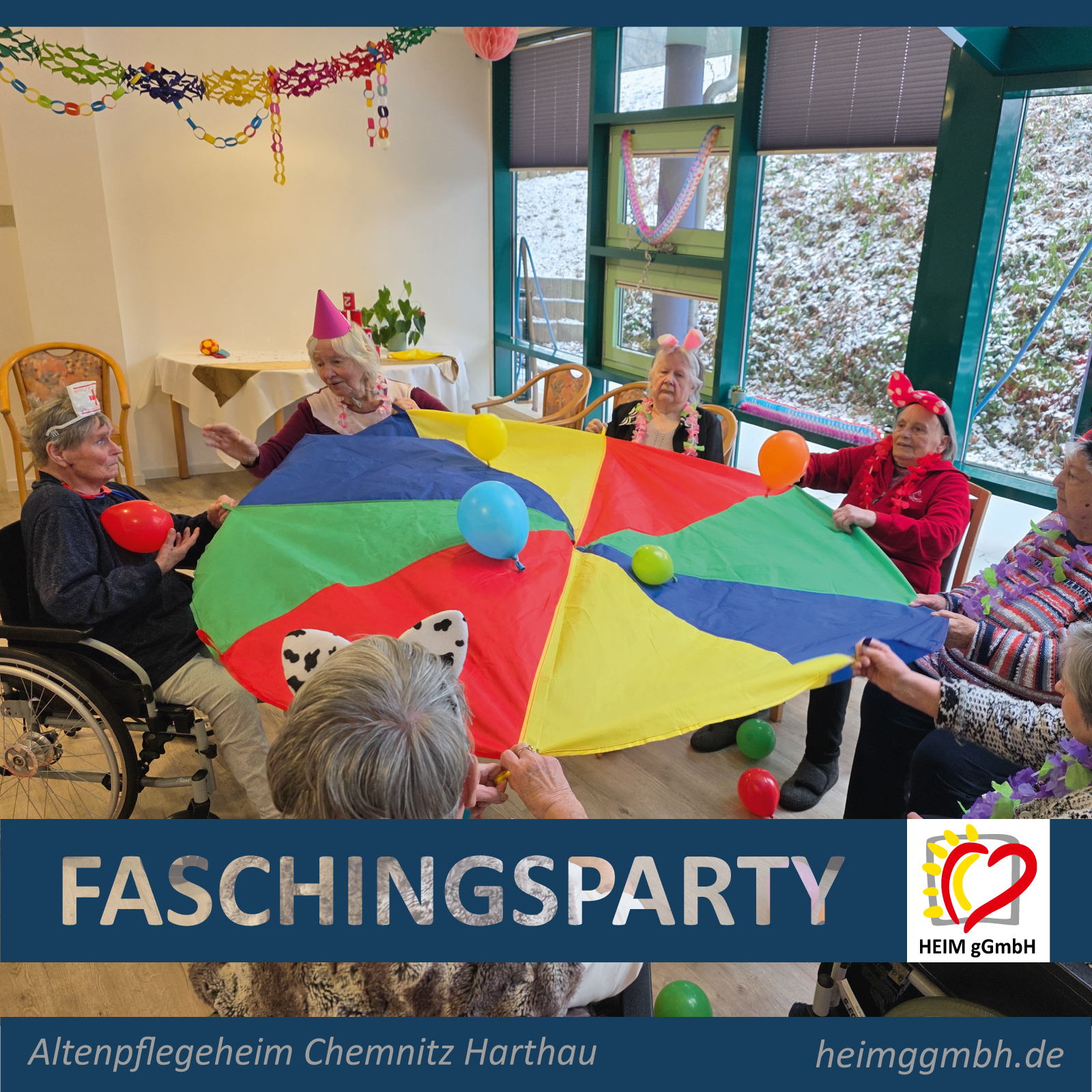 Altenpflegeheim Chemnitz Harthau der HEIM gGmbH - Feiern kennt keien Altersgrenzen. Wunderbare Faschingstage in Harthau.
