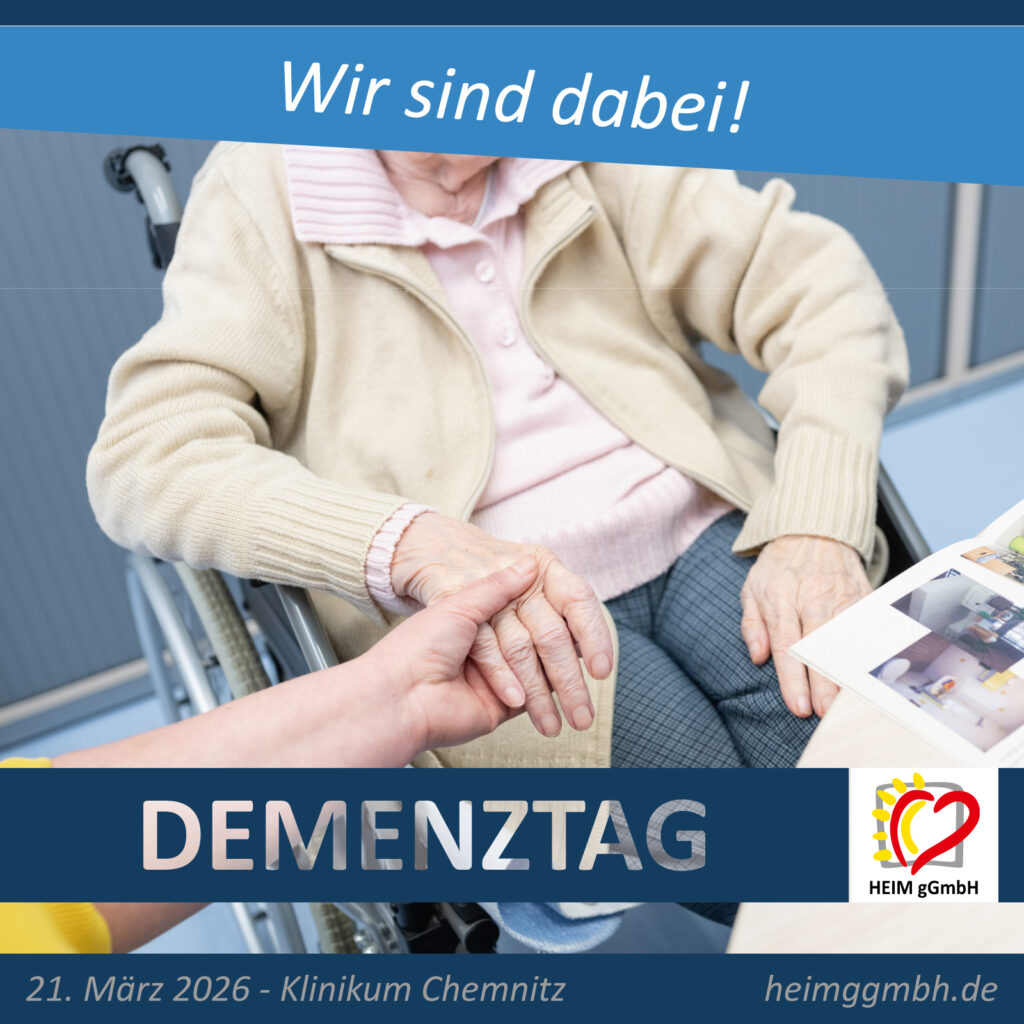 Die HEIM gGmbH mit einem Stand auf dem Demenztag für Angehörige, Pflegende und Betroffene im Klinkum Chemnitz
