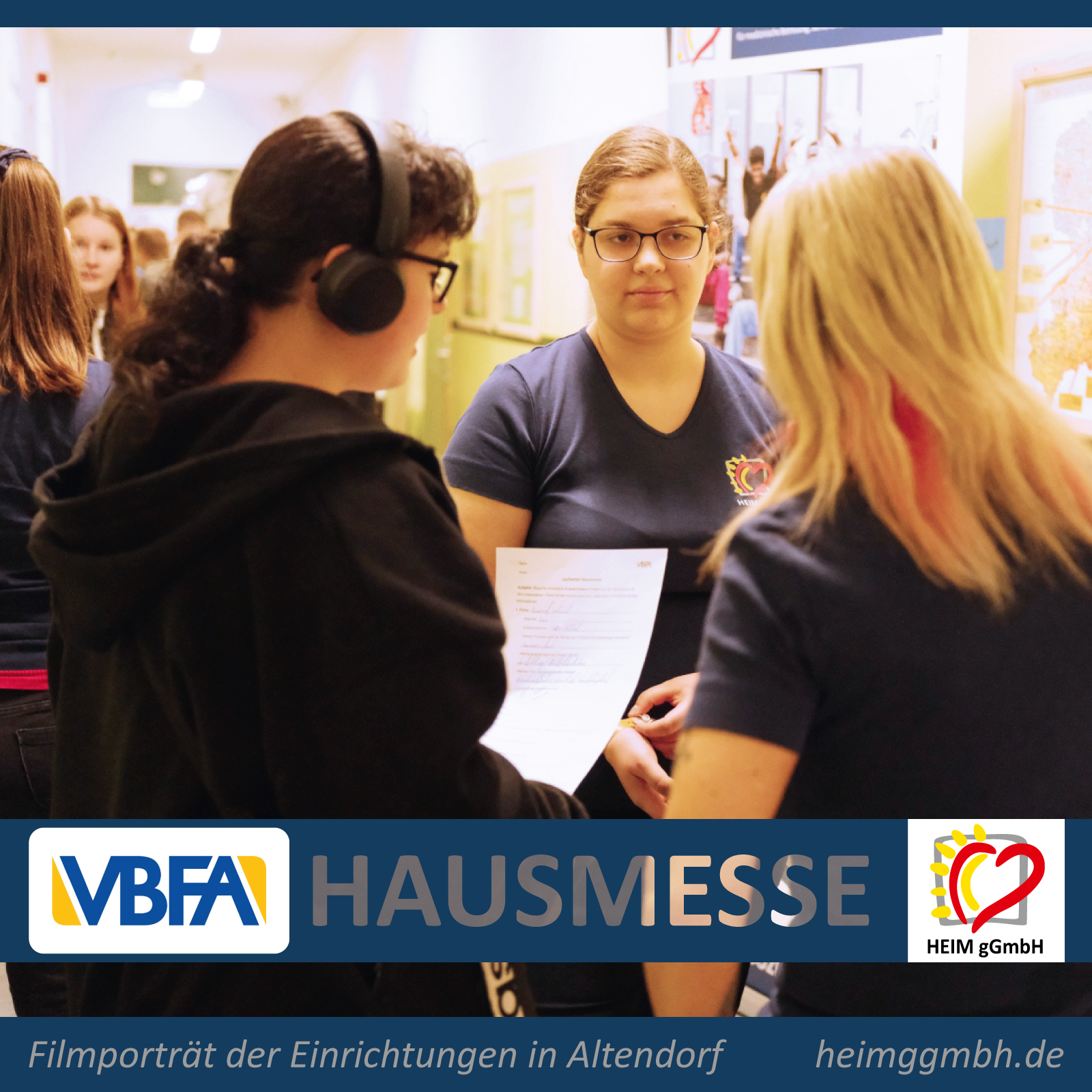Hausmesse bei der VBFA Bildungseinrichtung auf der Waldenburger Straße - die HEIM gGmbH war mit dabei vertreten