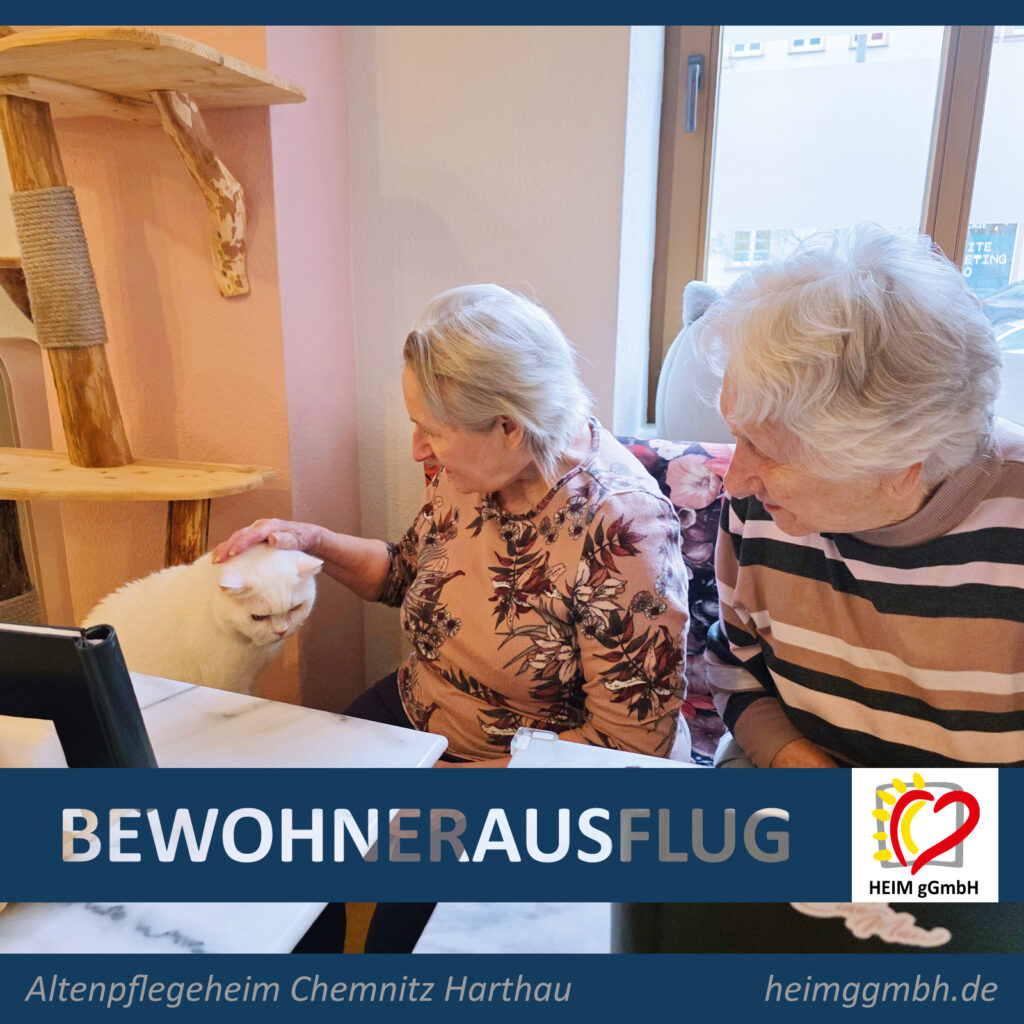 Altenpflegeheim Harthau der HEIM gGmbH aus Chemnitz - unsere Bewohner auf Ausflug ins Katzenkaffee auf dem Kasseberg.