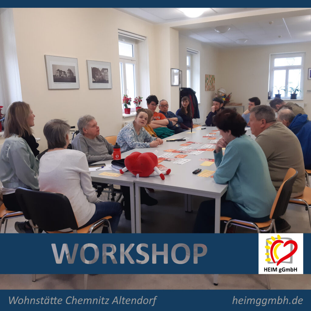 Workshop für Bewohner zur Gewaltprävention in der Wohnstätte Altendorf der HEIM gGmbH. Intensiv und spannend.