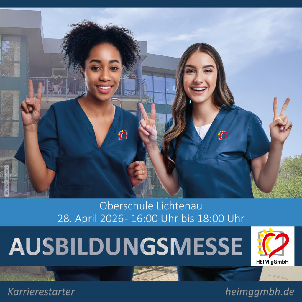 Ausbildungsmesse an der Oberschule Lichtenau - das Team der HEIM gGmbH aus Chemnitz ist natürlich mit dabei.
