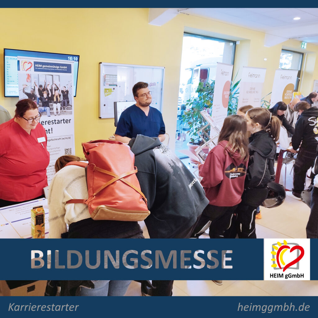 Ausbildungsmesse an der Oberschule Lichtenau – Die HEIM gGmbH aus Chemnitz war mit einem engagierten Team dabei.