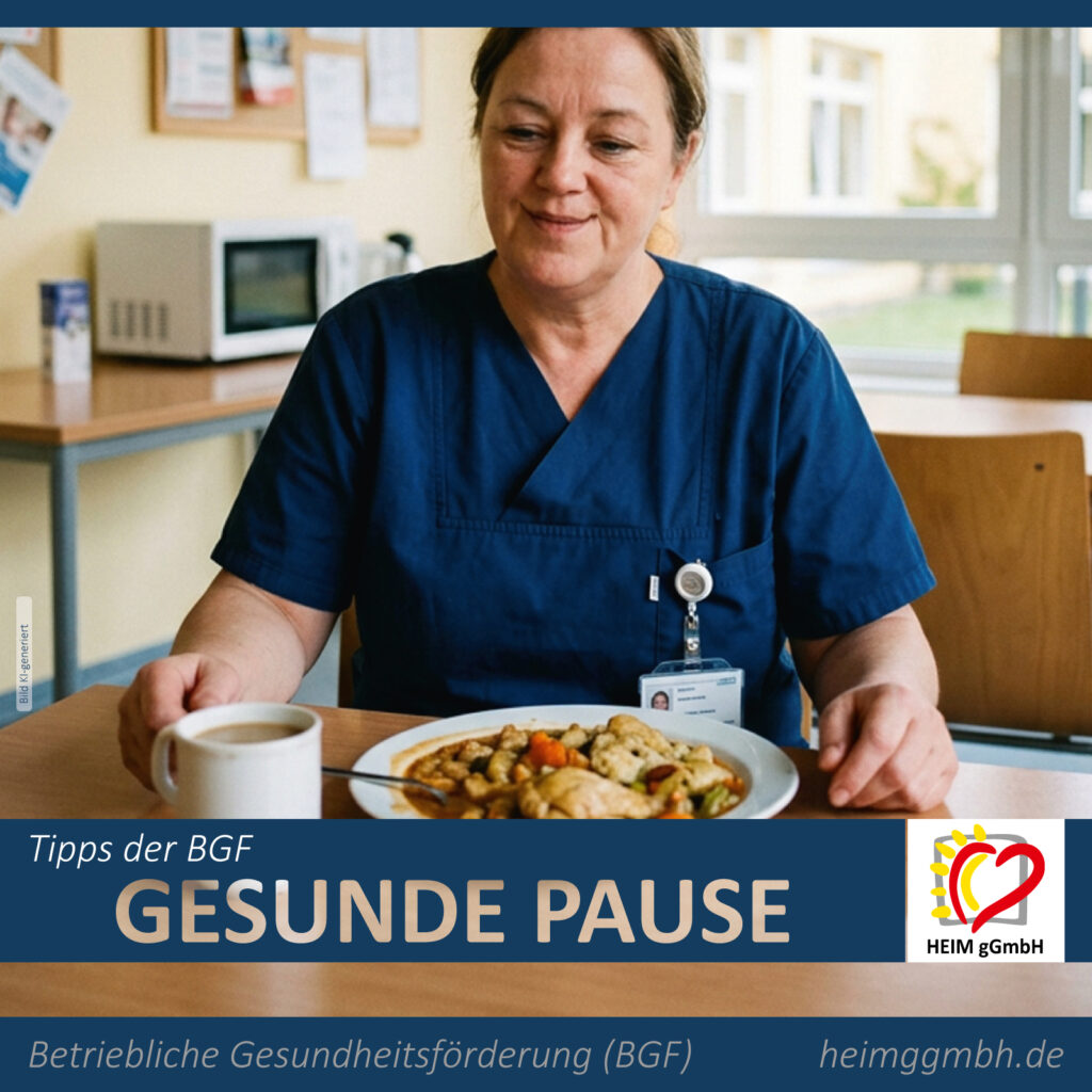 Tipps unserer betrieblichen Gesundheitsförderung - Heute: Gesunde Pause