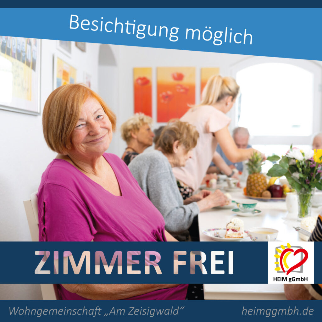 Zimmer frei in der Wohngemeinschaft für Menschen mit beginnender Demenz - Betreuung durvch die HEIM gGmbH in Chemnitz