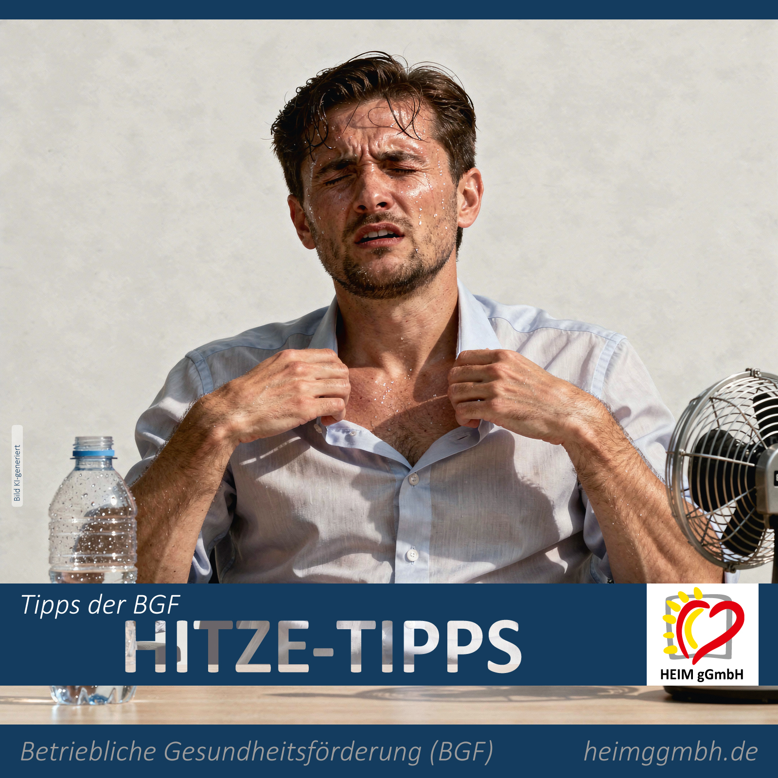 Tipps der betrieblichen Gesundheitsförderung der HEIM gGmbH in Chemnitz - Heute: Hitze-Tipps - Hilfreich für alle