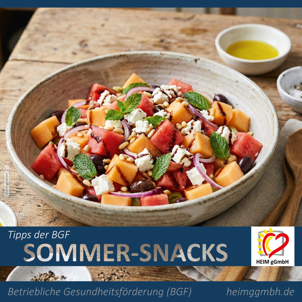 Tipps unserer betrieblichen Gesundheitsförderung - Heute: Sommer-Snacks – frisch, leicht und mal etwas anderes