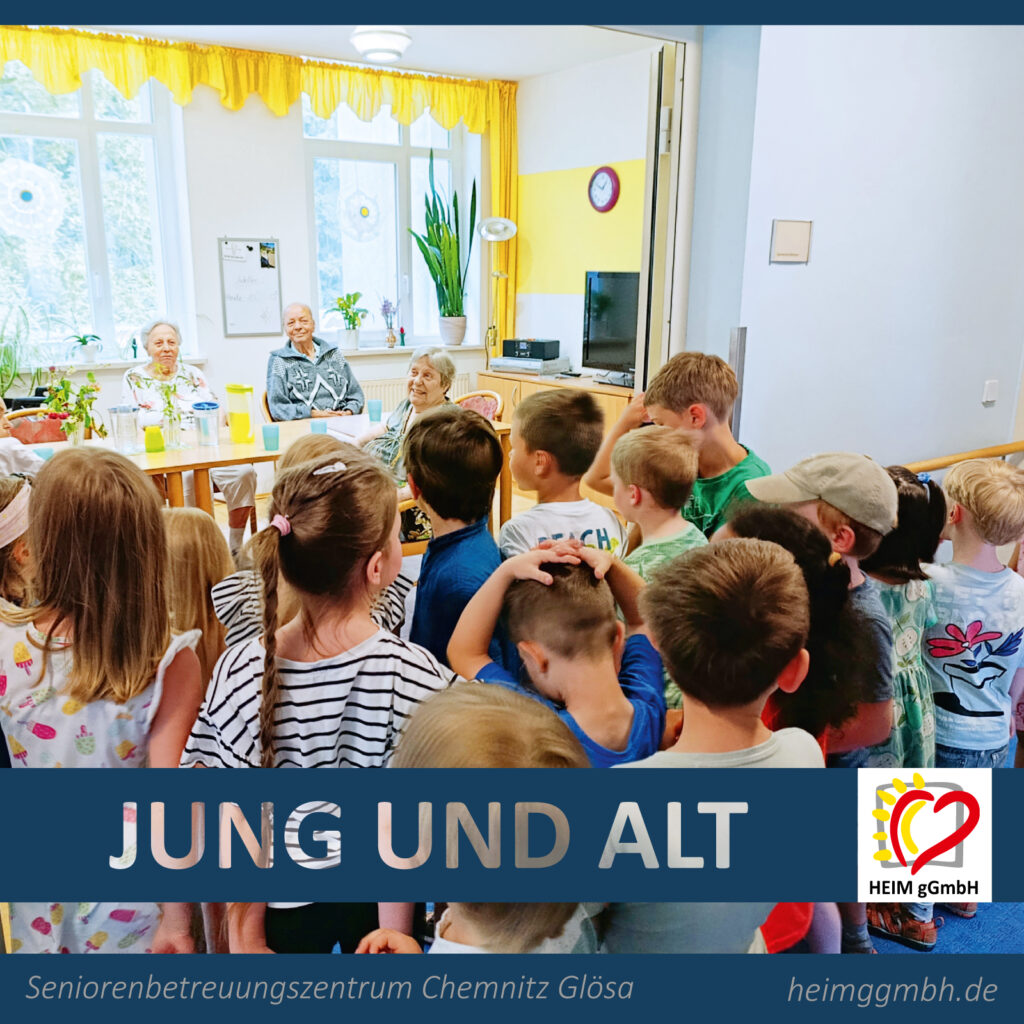 Seniorenbetreuungszentrum Chemnitz Glösa der HEIM gGmbH - Regelmäßig sind Kinder des Kindergartens Pusteblume zu Gast