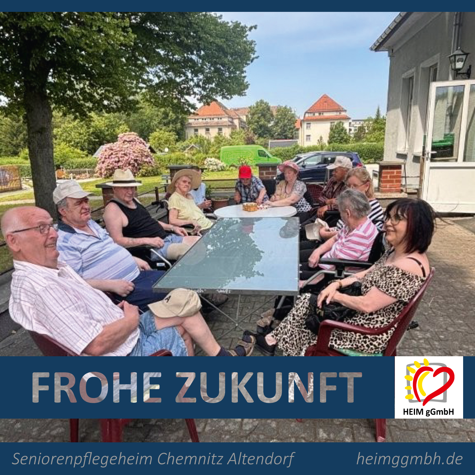 Seniorenpflegeheims in Chemnitz Altendorf der HEIM gGmbH - Ausflug der Bewohner in eine nahe gelegene Gartengaststätte.