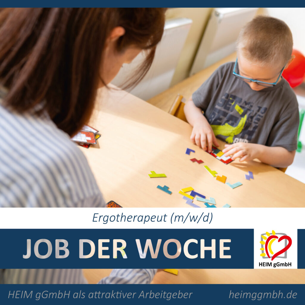 JOB DER WOCHE – Ergotherapeut (w/m/d) in Vollzeit oder Teilzeit im Interdisziplinärem Frühförderzentrum der HEIM gGmbH in Chemnitz