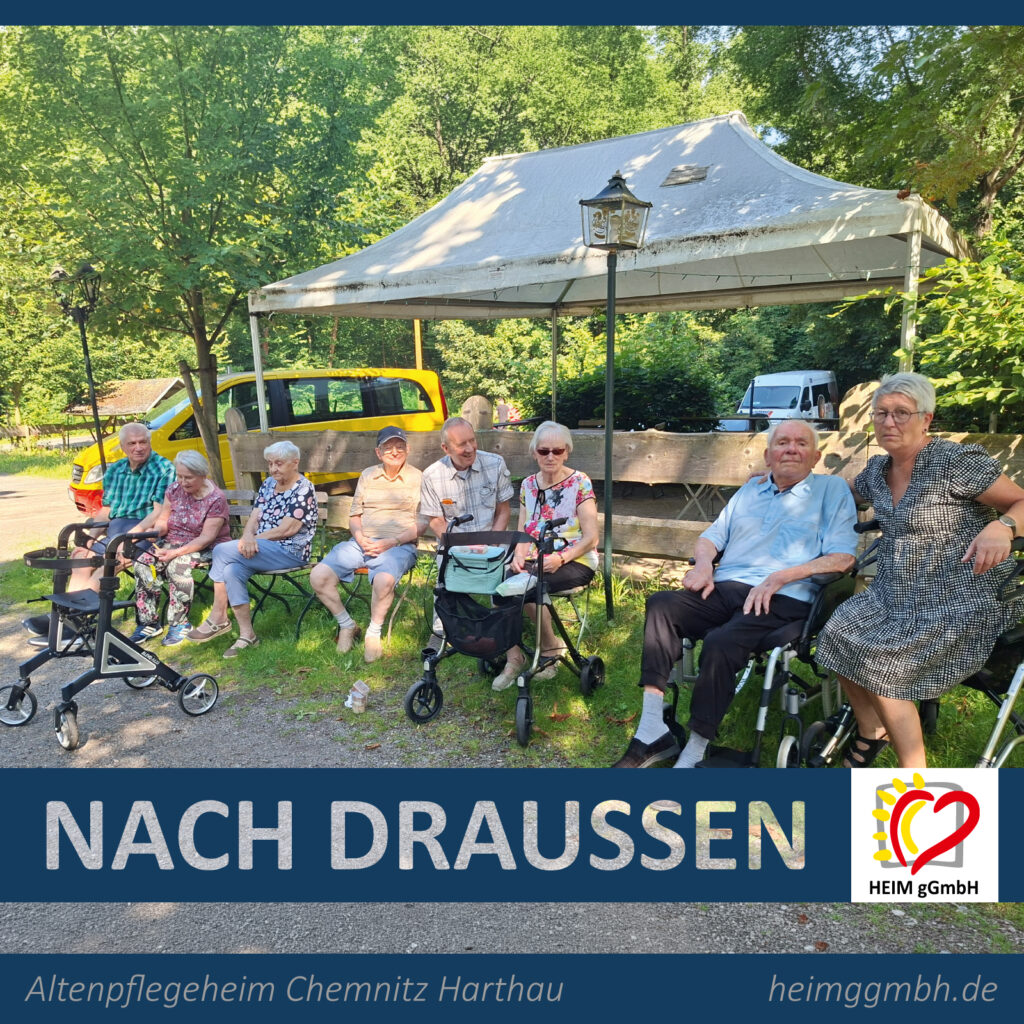 Altenpflegeheim Harthau der HEIM gGmbH in Chemnitz - Ausflug der Bewohner in den Zeisigwald mit Spaziergang und Eis