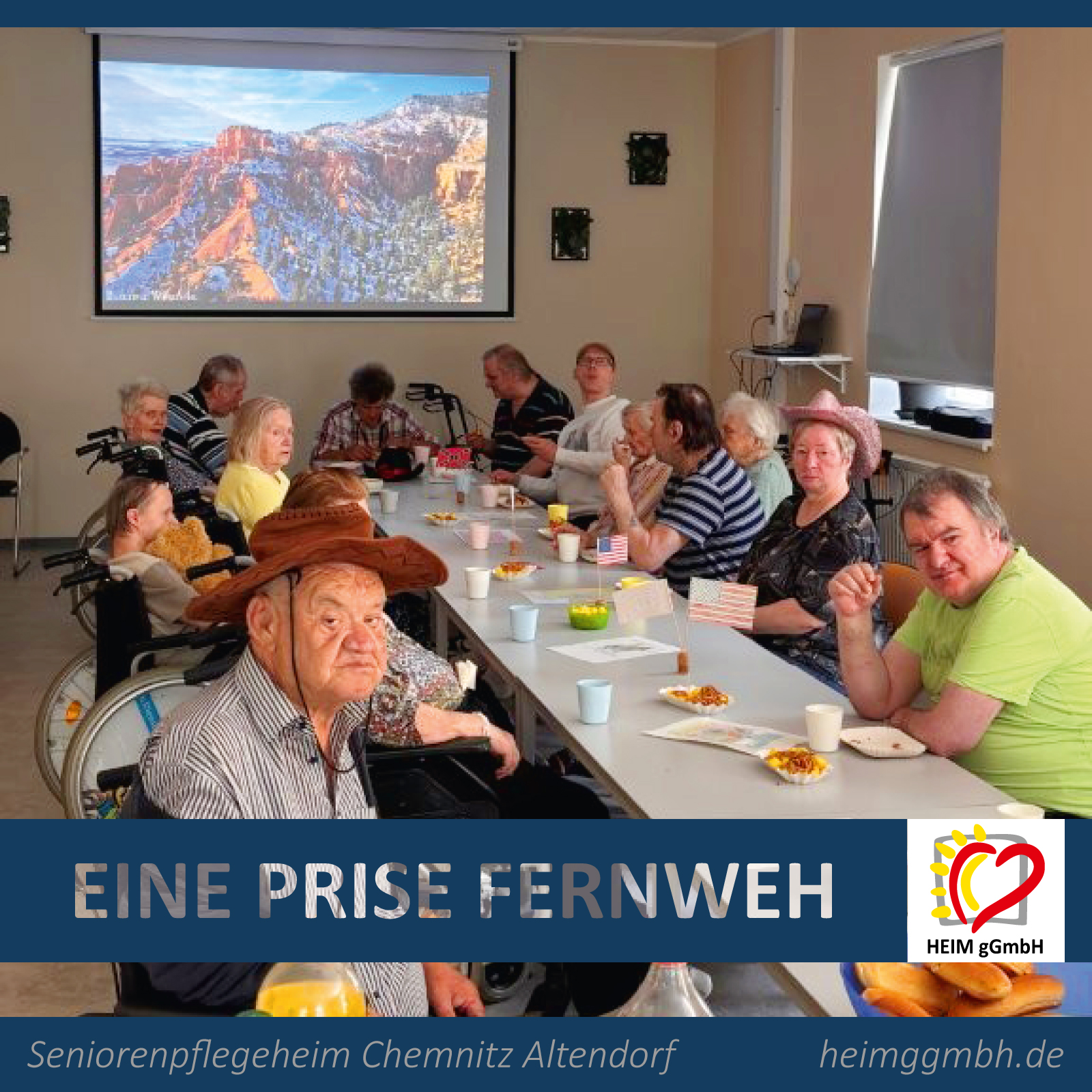 Seniorenpflegeheim Chemnitz Altendorf der HEIM gemeinnützigen GmbH - In Gedanken mit einer Prise Fernweh auf Reisen gehen